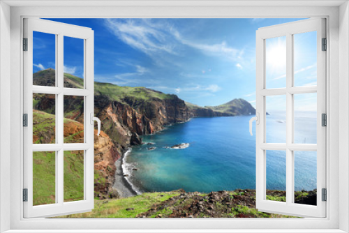 Fototapeta Naklejka Na Ścianę Okno 3D - Landscape of Madeira island - Ponta de sao Lourenco