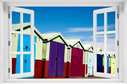Fototapeta Naklejka Na Ścianę Okno 3D - Beach Huts