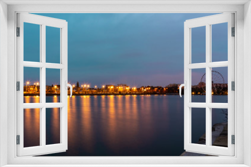 Fototapeta Naklejka Na Ścianę Okno 3D - lake panorama - long exposure