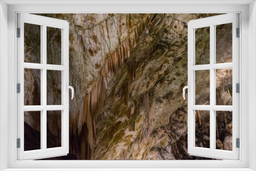 Fototapeta Naklejka Na Ścianę Okno 3D - Interiors of Postojna Cave, Slovenia. Big caving area of Postojna. Underground halls, karst.