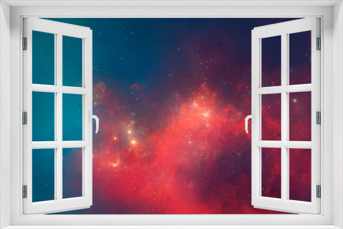 Fototapeta Naklejka Na Ścianę Okno 3D - Nebula on a background of outer space