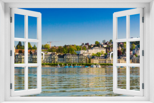 Fototapeta Naklejka Na Ścianę Okno 3D - Historic city center of Lucerne with famous Chapel Bridge and lake Lucerne (Vierwaldstattersee), Canton of Luzern, Switzerland