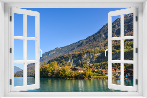 Fototapeta Naklejka Na Ścianę Okno 3D - Beautiful scenery of Lake Brienz, Switzerland