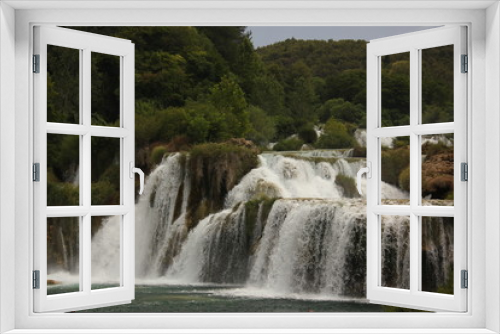 Fototapeta Naklejka Na Ścianę Okno 3D - Krka-Wasserfälle