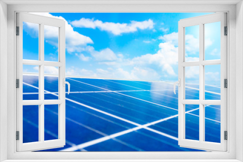 Fototapeta Naklejka Na Ścianę Okno 3D - Arrangement of solar energy production plant