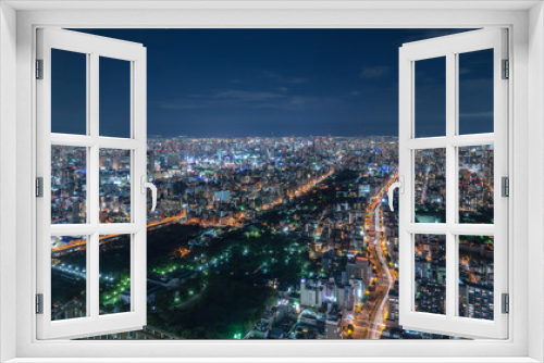 Fototapeta Naklejka Na Ścianę Okno 3D - 美しい大阪の夜景