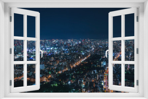 Fototapeta Naklejka Na Ścianę Okno 3D - 美しい大阪の夜景