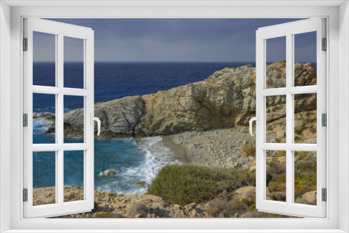 Fototapeta Naklejka Na Ścianę Okno 3D - absolute insider tip, dreamlike lonely bay on the laid back Greek island of Ikaria on the Mediterranean