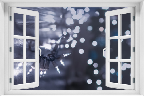 Fototapeta Naklejka Na Ścianę Okno 3D - Close up of Christmas lights with blurry background