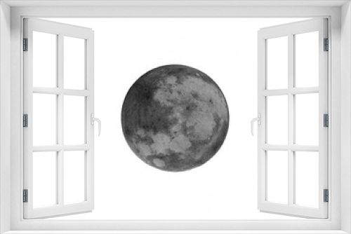 Fototapeta Naklejka Na Ścianę Okno 3D - Full moon / The Moon is an astronomical body that orbits planet Earth and is Earth's only permanent natural satellite. It is the fifth-largest natural satellite in the Solar System