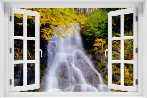 Fototapeta Naklejka Na Ścianę Okno 3D - waterfall in the fall season