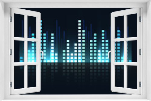 Fototapeta Naklejka Na Ścianę Okno 3D - Sound wave equalizer vector design