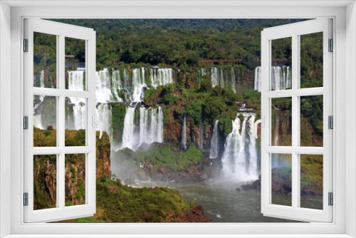 Fototapeta Naklejka Na Ścianę Okno 3D - Iguazú-Wasserfälle
