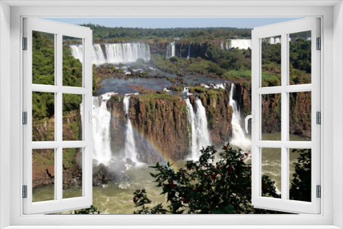 Fototapeta Naklejka Na Ścianę Okno 3D - Iguazú-Wasserfälle