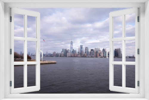 Fototapeta Naklejka Na Ścianę Okno 3D - New York city skyline