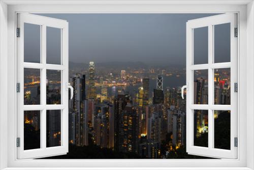 Fototapeta Naklejka Na Ścianę Okno 3D - Hong Kong skyline from Victoria Peak
