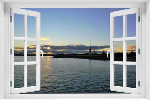 Fototapeta Naklejka Na Ścianę Okno 3D - bridge at sunset