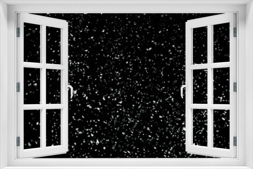 Fototapeta Naklejka Na Ścianę Okno 3D - Snow flakes falling on black background. Winter weather