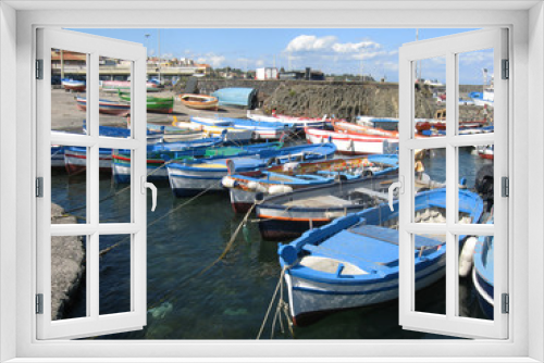 Fototapeta Naklejka Na Ścianę Okno 3D - Barche Sicilia
