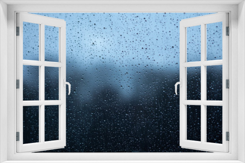 Fototapeta Naklejka Na Ścianę Okno 3D - rain drops on window