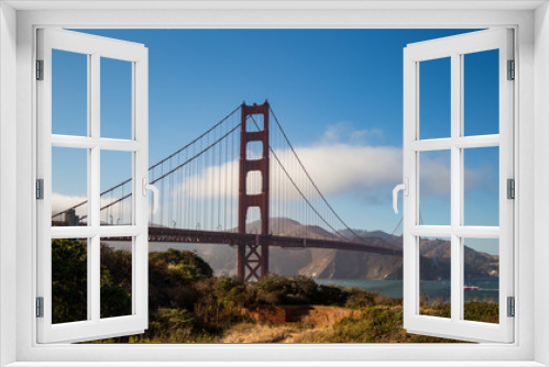 Fototapeta Naklejka Na Ścianę Okno 3D - Golden Gate Lookout 4