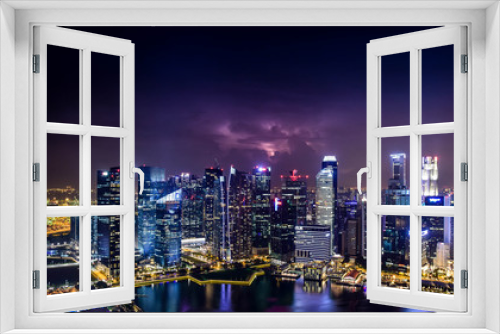 Fototapeta Naklejka Na Ścianę Okno 3D - singapore panorama