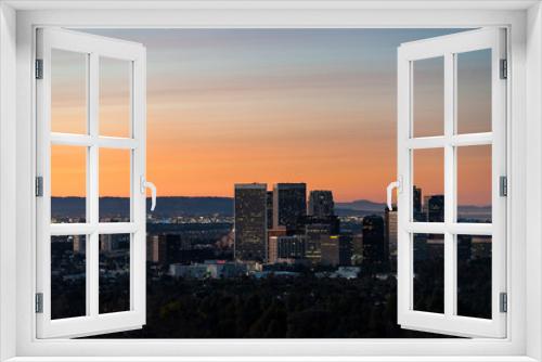 Fototapeta Naklejka Na Ścianę Okno 3D - dawn in the big city
