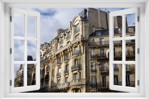 Fototapeta Naklejka Na Ścianę Okno 3D - Architecture Haussmannienne, Paris, France