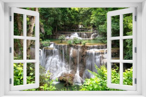 Fototapeta Naklejka Na Ścianę Okno 3D - waterfall in rainforest