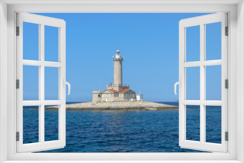 Fototapeta Naklejka Na Ścianę Okno 3D - Leuchtturm Porer, Medulin, Istrien, Croatien