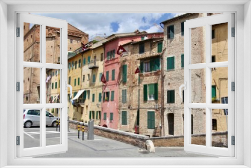 Fototapeta Naklejka Na Ścianę Okno 3D - Streets of Siena, Italy