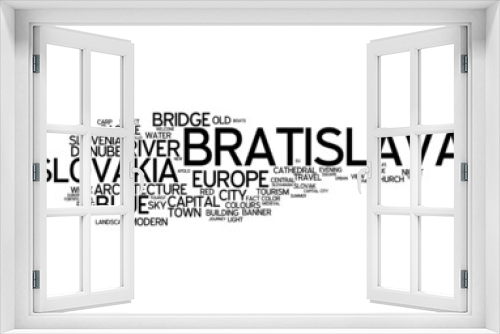 Fototapeta Naklejka Na Ścianę Okno 3D - Bratislava (Slovakia) - Typography