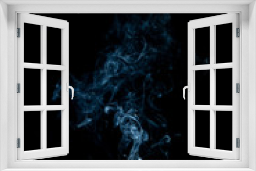 Fototapeta Naklejka Na Ścianę Okno 3D - White smoke on black background