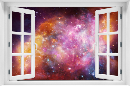 Fototapeta Naklejka Na Ścianę Okno 3D - Abstract Multicolored Artistic Nebula and galaxies in deep space
