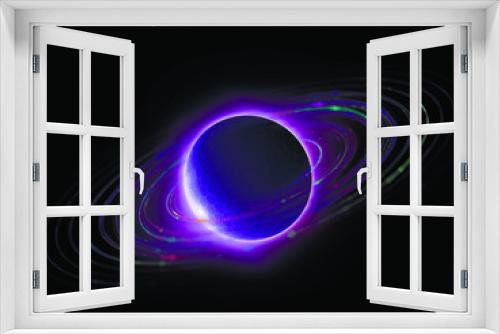 Fototapeta Naklejka Na Ścianę Okno 3D - Energy of planet rotation - Abstract techno illustration