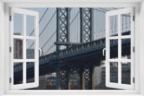 Fototapeta Naklejka Na Ścianę Okno 3D - Manhattan bridge
