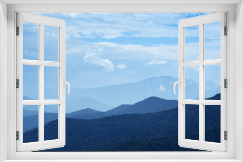 Fototapeta Naklejka Na Ścianę Okno 3D - Mountain layers under blue sky