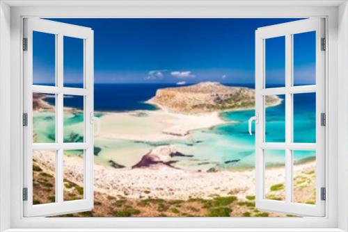 Fototapeta Naklejka Na Ścianę Okno 3D - Balos lagoon on Crete island with azure clear water, Greece, Europe