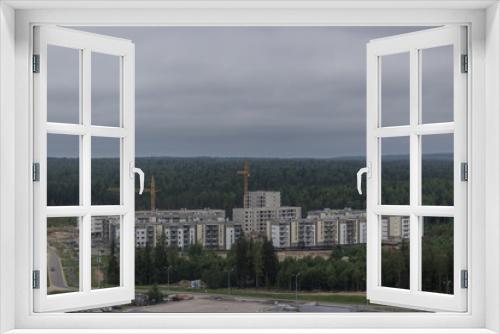 Fototapeta Naklejka Na Ścianę Okno 3D - Construction of new neighborhoods in the city of Petrozavodsk