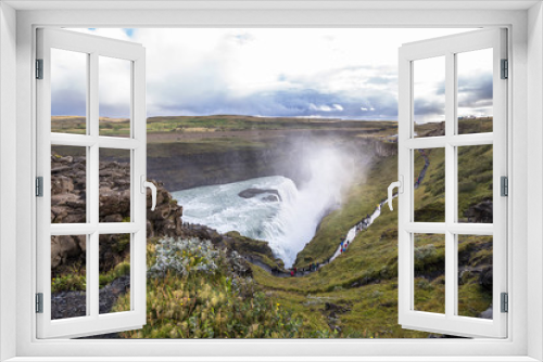 Fototapeta Naklejka Na Ścianę Okno 3D - View on majestic gullfoss waterfall on Golden Circle Iceland