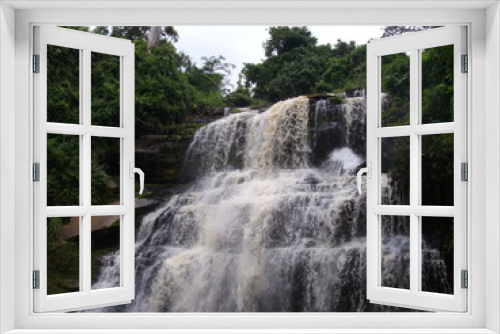 Fototapeta Naklejka Na Ścianę Okno 3D - Kintampo Wasserfälle in Ghana