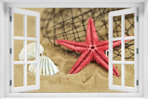 Fototapeta Naklejka Na Ścianę Okno 3D - stella marina su sabbia