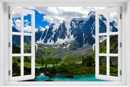 Fototapeta Naklejka Na Ścianę Okno 3D - Altai. Shavlinskoe lake - the pearl of Altaimountains Dream, Beauty and fairy Tale
