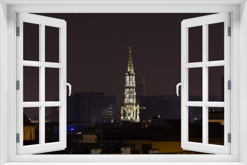 Fototapeta Naklejka Na Ścianę Okno 3D - brussels evening cityscape belgium