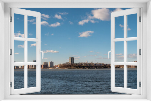 Fototapeta Naklejka Na Ścianę Okno 3D - Panoramic View of the New Jersey Shoreline From Manhattan Side