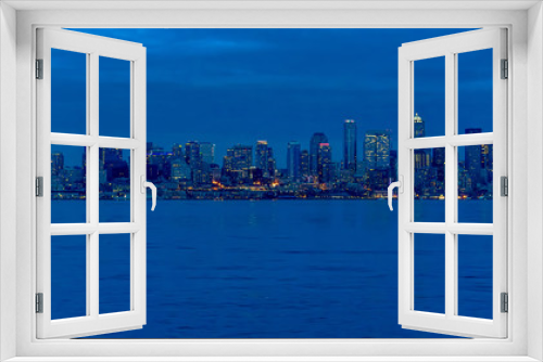 Fototapeta Naklejka Na Ścianę Okno 3D - Seattle City Lights 7