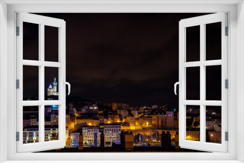 Fototapeta Naklejka Na Ścianę Okno 3D - Marseille by night