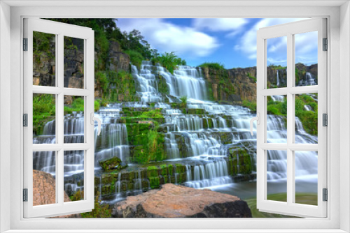 Fototapeta Naklejka Na Ścianę Okno 3D - Mystical waterfall in the Da Lat plateau, Vietnam. This is known as the first Southeast Asian waterfall in the wild beauty attracted many tourists to visit