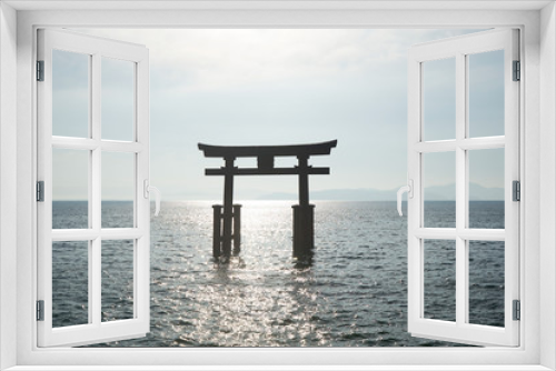 Fototapeta Naklejka Na Ścianę Okno 3D - 白鬚神社の鳥居