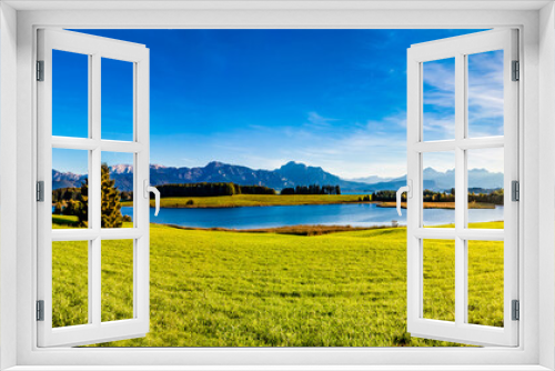 Fototapeta Naklejka Na Ścianę Okno 3D - Panorama from lake - Bavaria - Germany